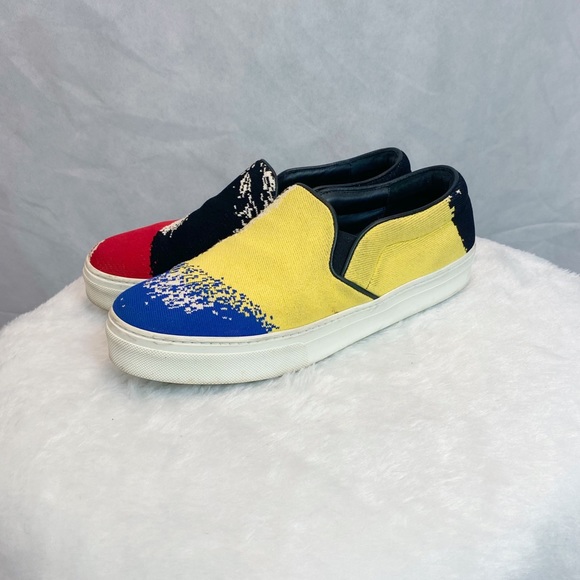 Celine Tartan Multicolor Skate Slip On Sneakers - Picture 2 of 8